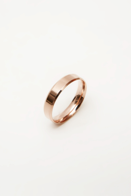 14 Ayar 14 Ayar 5mm Rose Köşeli Alyans - Mars Kuyumculuk