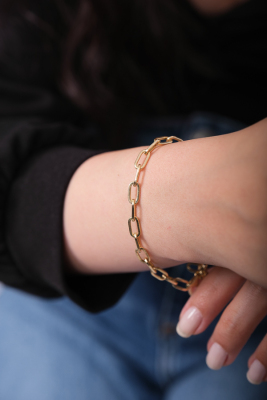 14 Ayar Altın İnce Sıralı Bileklik - Mars Kuyumculuk