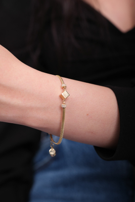 14 Ayar Altın İtalyan Küp Bileklik - Mars Kuyumculuk