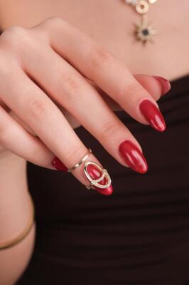 14 Ayar Altın Mars Tasarım Tırnak Yüzüğü - Mars Kuyumculuk