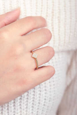 14 Ayar Altın Mini Eklem Yüzüğü - 1