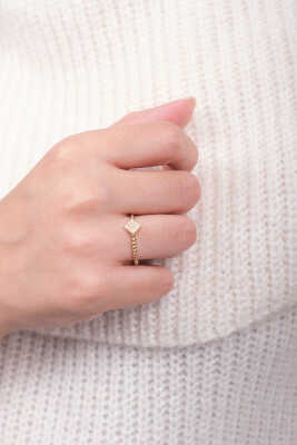 14 Ayar Altın Mini Eklem Yüzüğü - 2