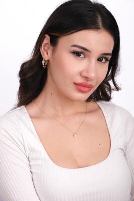 14 Ayar Altın Minimal Zarif Damla Baget Kolye - 4