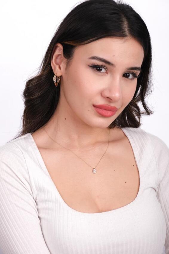 14 Ayar Altın Minimal Zarif Damla Baget Kolye - 4