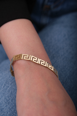 14 Ayar Altın Tasarım Motif Bileklik - Mars Kuyumculuk