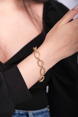 14 Ayar Altın Zarif Sıralı Bileklik - Mars Kuyumculuk