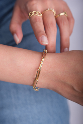 14 Ayar Altın Zarif Uzun Ataç Bilelik - Mars Kuyumculuk