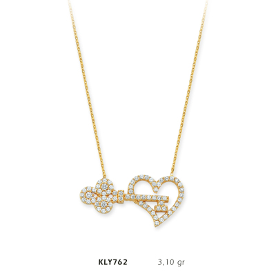 Anahtar Kalp Kolye - Mars Kuyumculuk