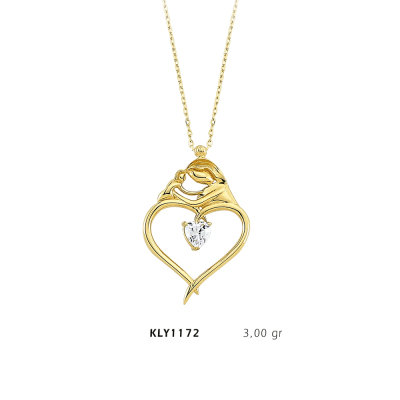 Anne Bebek Figürlü Kolye - Mars Kuyumculuk