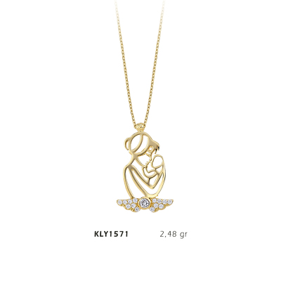 Anne Bebek Figürlü Kolye - Mars Kuyumculuk