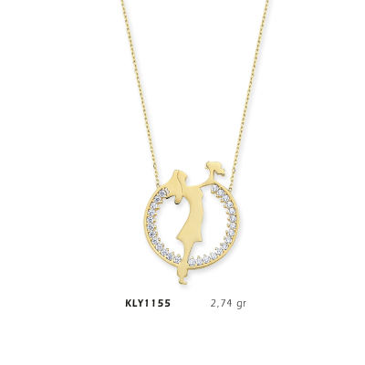 Anne Bebek Figürlü Kolye - Mars Kuyumculuk