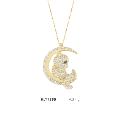 Bebekli Ay Kolye - Mars Kuyumculuk