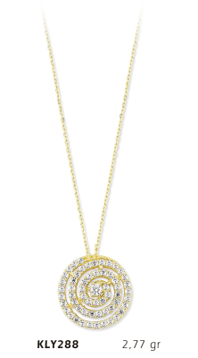 Beyaz Taşlı Kolye - Mars Kuyumculuk