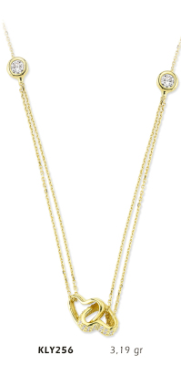 Birbirine Geçmeli Zarif Kolye - Mars Kuyumculuk