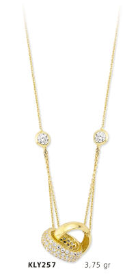 Birbirine Geçmeli Zarif Kolye - Mars Kuyumculuk