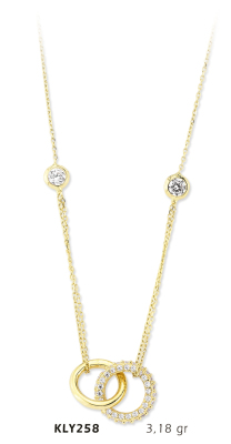 Birbirine Geçmeli Zarif Kolye - Mars Kuyumculuk