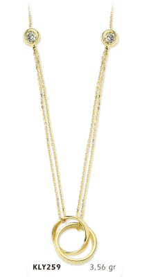 Birbirine Geçmeli Zarif Kolye - Mars Kuyumculuk