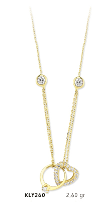 Birbirine Geçmeli Zarif Kolye - Mars Kuyumculuk