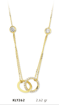 Birbirine Geçmeli Zarif Kolye - Mars Kuyumculuk