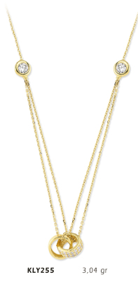 Birbirine Geçmeli Zarif Kolye - Mars Kuyumculuk