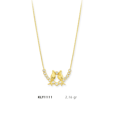 Çifte Kumru Kolye - Mars Kuyumculuk