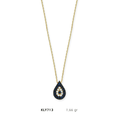 Damla Nazar Boncuklu Kolye - Mars Kuyumculuk