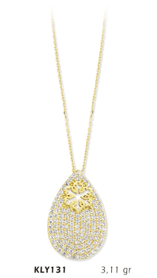  Damla Taşlı Çiçek Kolye - Mars Kuyumculuk