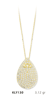 Damla Taşlı Göz Kolye - Mars Kuyumculuk