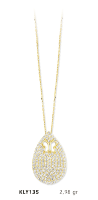  Damla Taşlı Kelebek Kolye - Mars Kuyumculuk