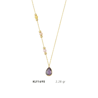 Damla Taşlı Kolye - Mars Kuyumculuk