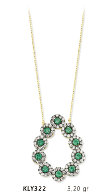 Damla Taşlı Kolye - Mars Kuyumculuk