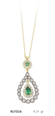 Damla Taşlı Kolye - Mars Kuyumculuk