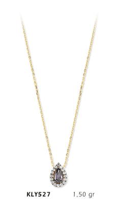 Damla Taşlı Kolye - Mars Kuyumculuk