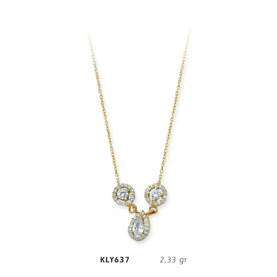 Damla Taşlı Kolye - Mars Kuyumculuk