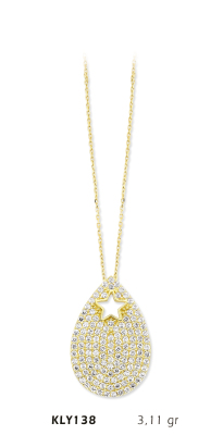  Damla Taşlı Yıldız Kolye - Mars Kuyumculuk