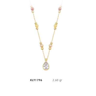 Dorikalı Damla Taş Kolye - Mars Kuyumculuk