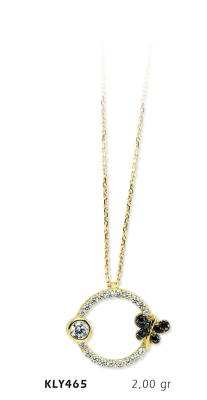 Halkalı Kelebek Kolye - Mars Kuyumculuk