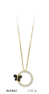 Halkalı Kelebek Kolye - Mars Kuyumculuk