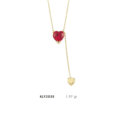 Kalp Sarkıtlı Kolye - Mars Kuyumculuk
