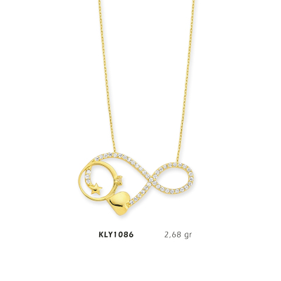 Kalp Sonsuzluk Kolye - Mars Kuyumculuk