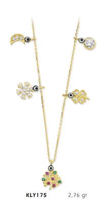 Karışık Figürlü Kolye - Mars Kuyumculuk