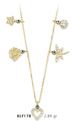 Karışık Figürlü Kolye - Mars Kuyumculuk