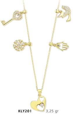 Karışık Figürlü Kolye - Mars Kuyumculuk