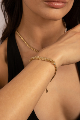 14 Ayar Özel Tasarım Dorika Hücre Bileklik - Mars Kuyumculuk