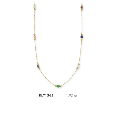 Renkli Boncuklu Kolye - Mars Kuyumculuk