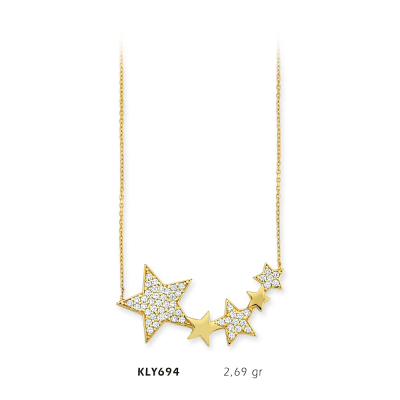 Sıra Yıldızlı Kolye - Mars Kuyumculuk