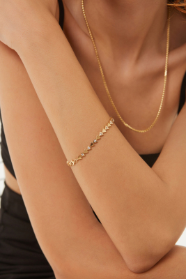 14 Ayar Sıralı Burç Bileklik - Mars Kuyumculuk