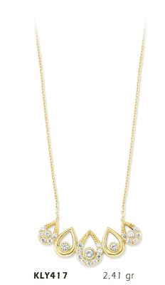 Sıralı Damla Kolye - Mars Kuyumculuk