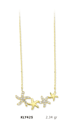 Sıralı Deniz Yıldızı Kolye - Mars Kuyumculuk