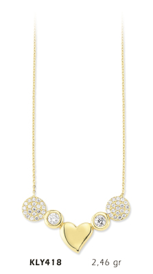 Sıralı Kalp Kolye - Mars Kuyumculuk